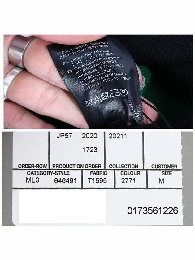 Balenciaga Language Logo Wool Knit Top Black