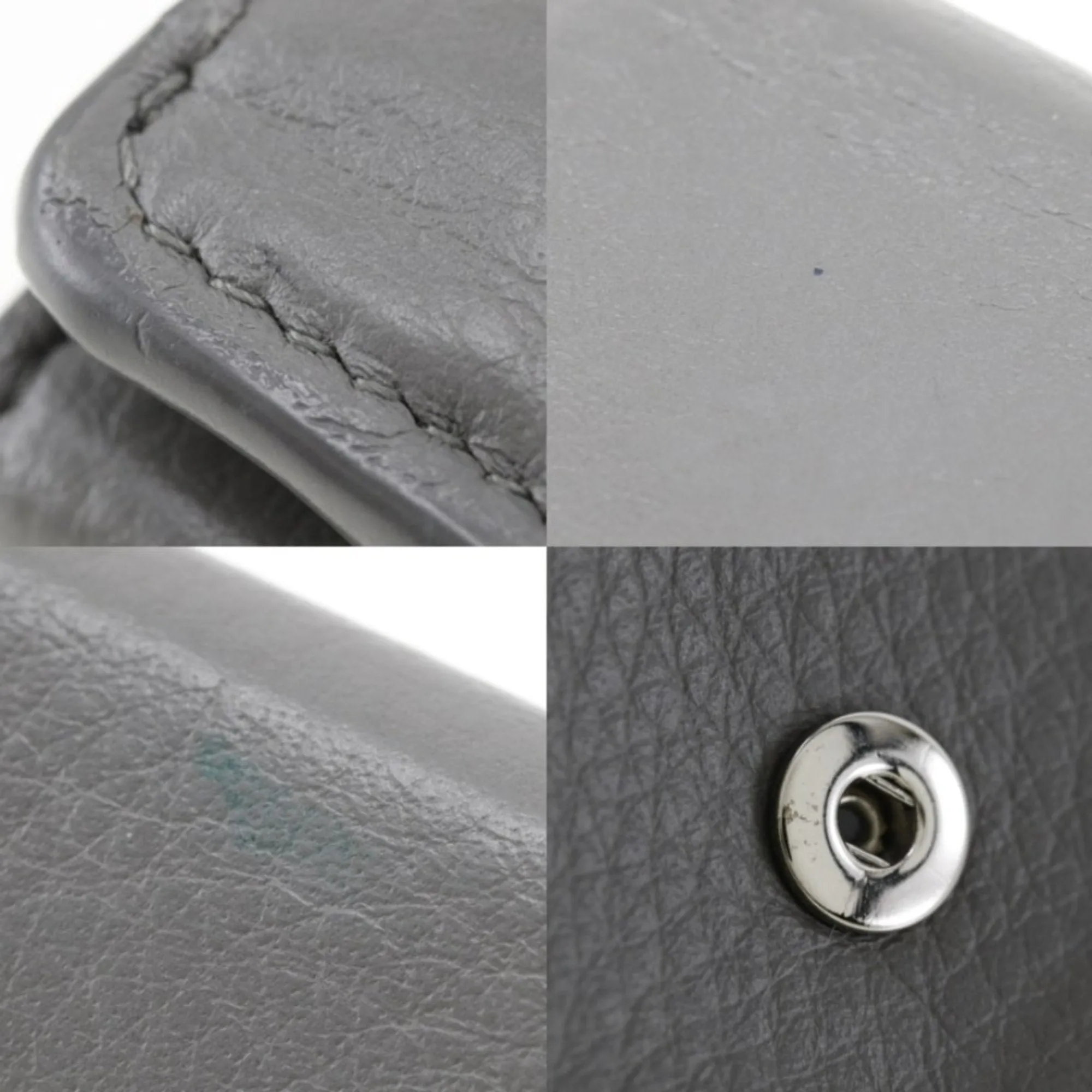 Balenciaga Papier Grey Leather Accessories