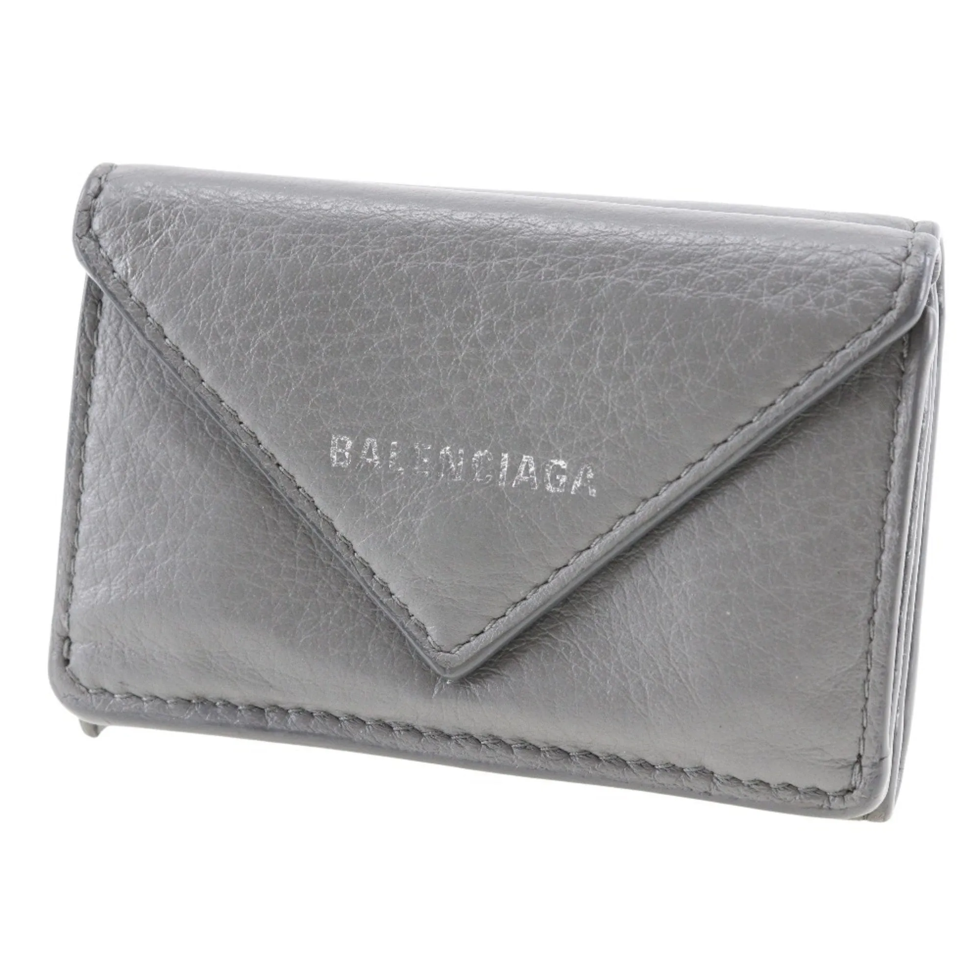 Balenciaga Papier Grey Leather Accessories