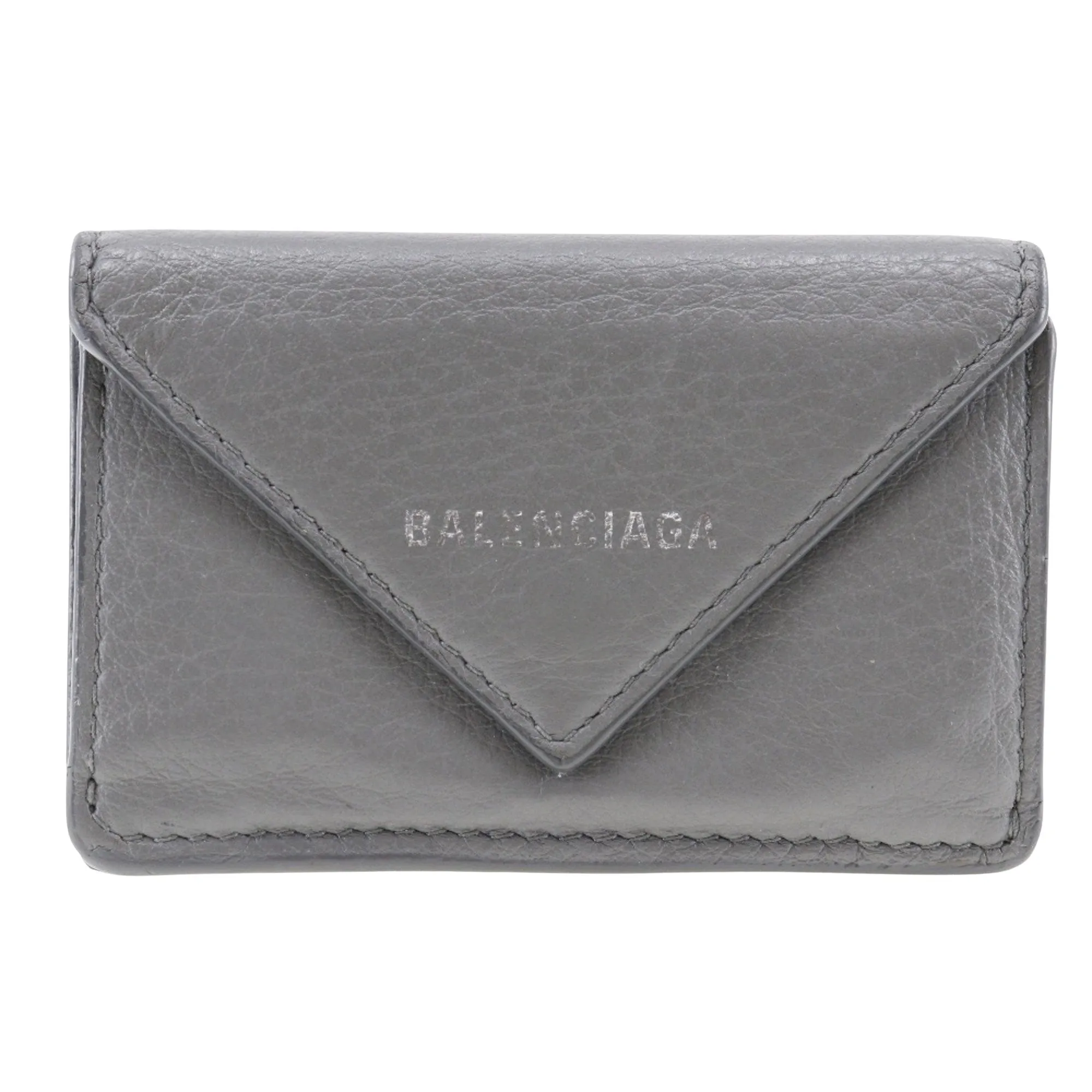Balenciaga Papier Grey Leather Accessories
