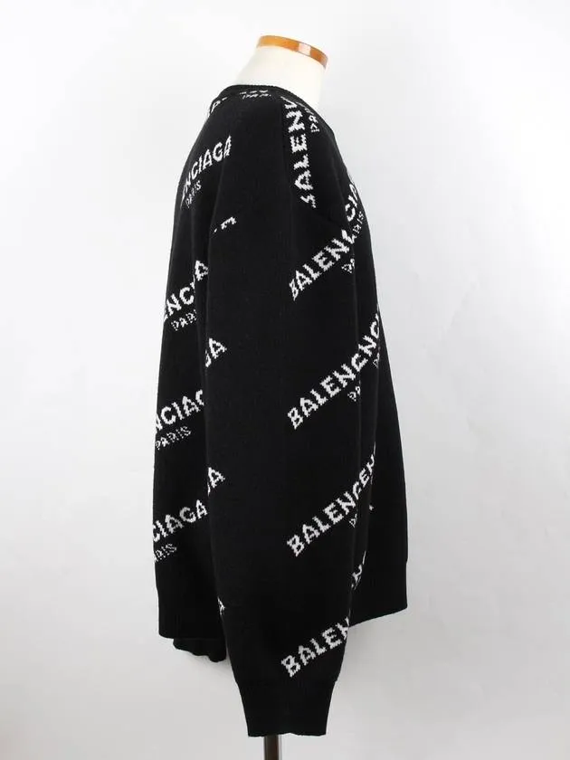Balenciaga Paris multi logo knit XL