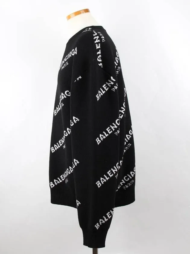 Balenciaga Paris multi logo knit XL