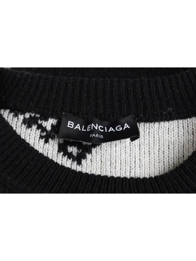 Balenciaga Paris multi logo knit XL