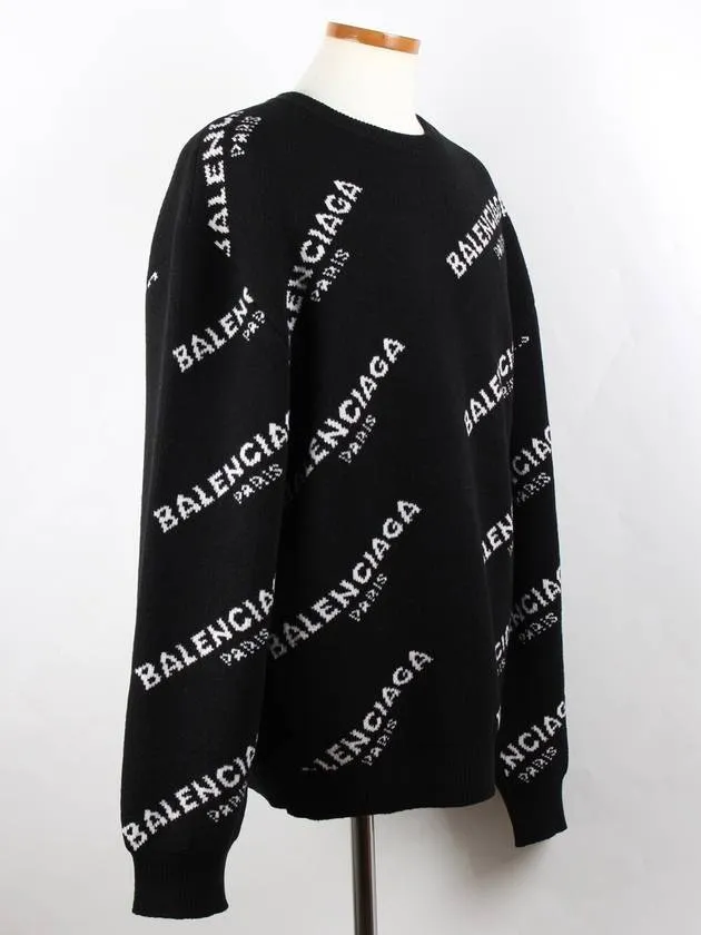 Balenciaga Paris multi logo knit XL