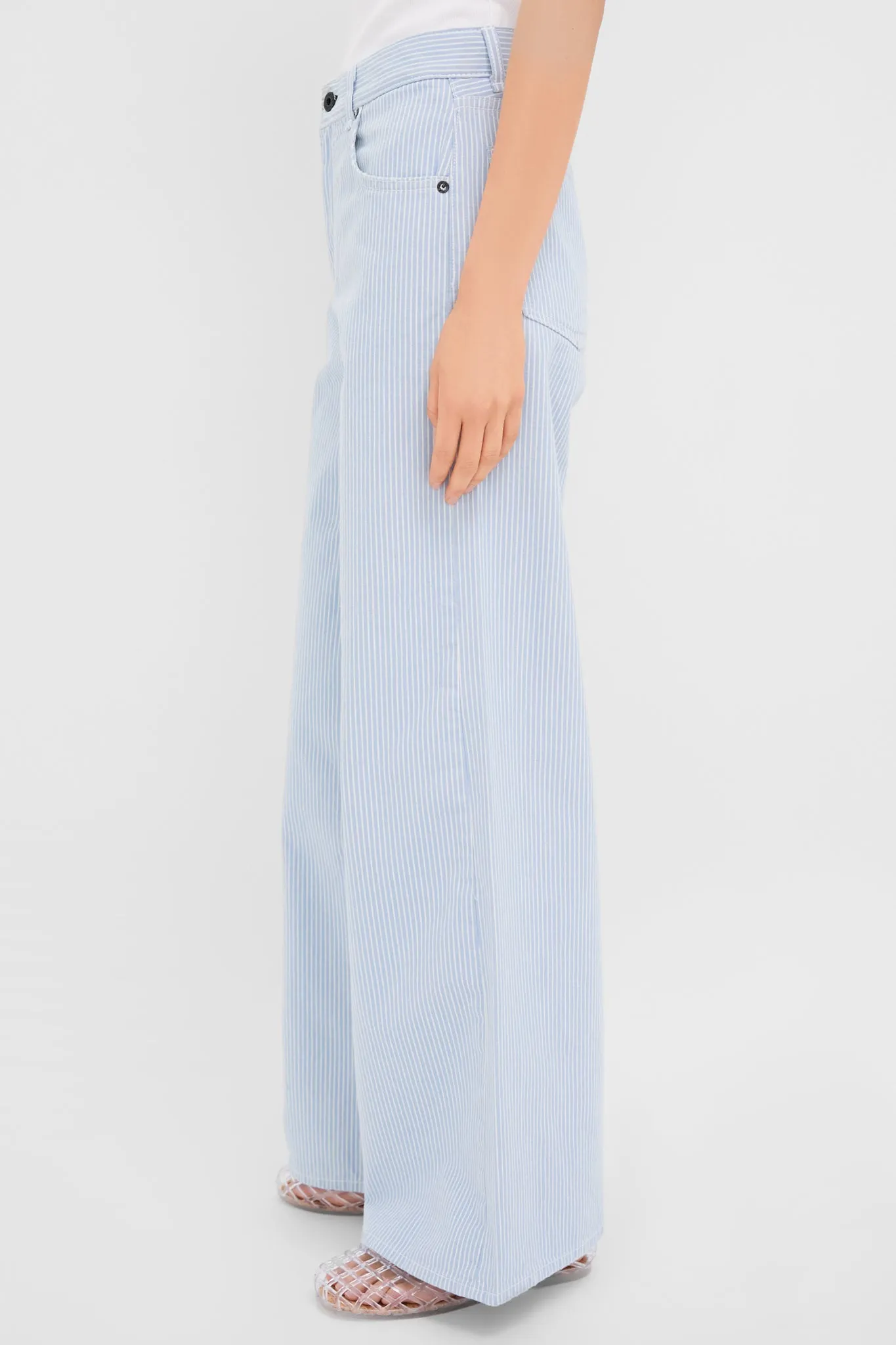 Blue Stripe Atomic Wide Leg