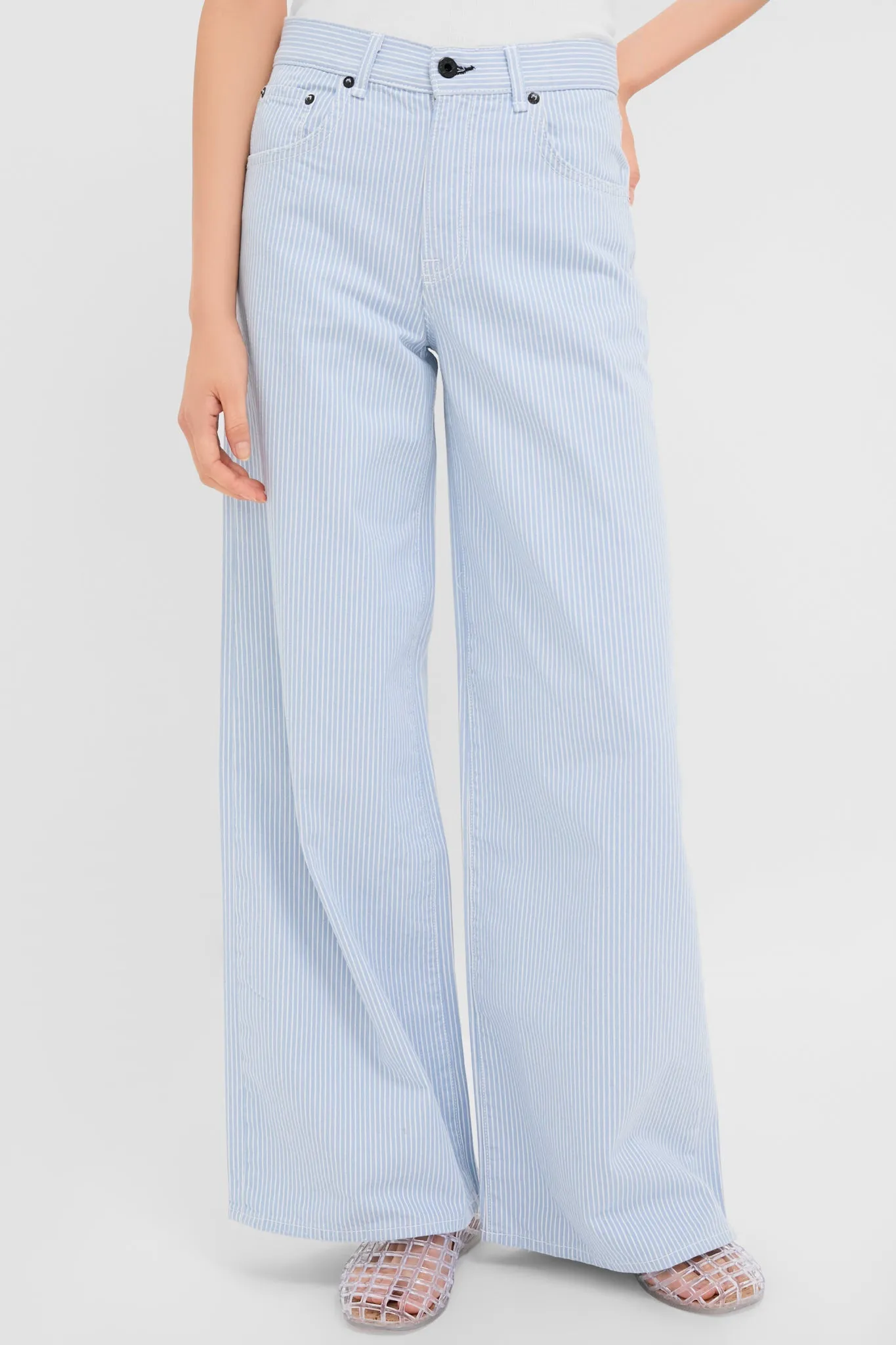 Blue Stripe Atomic Wide Leg