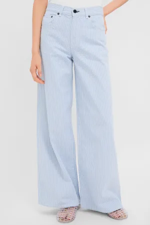 Blue Stripe Atomic Wide Leg