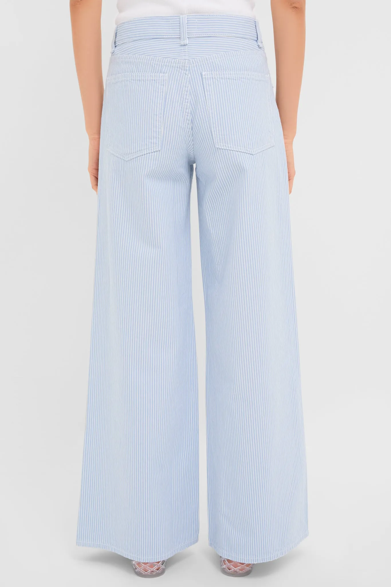 Blue Stripe Atomic Wide Leg