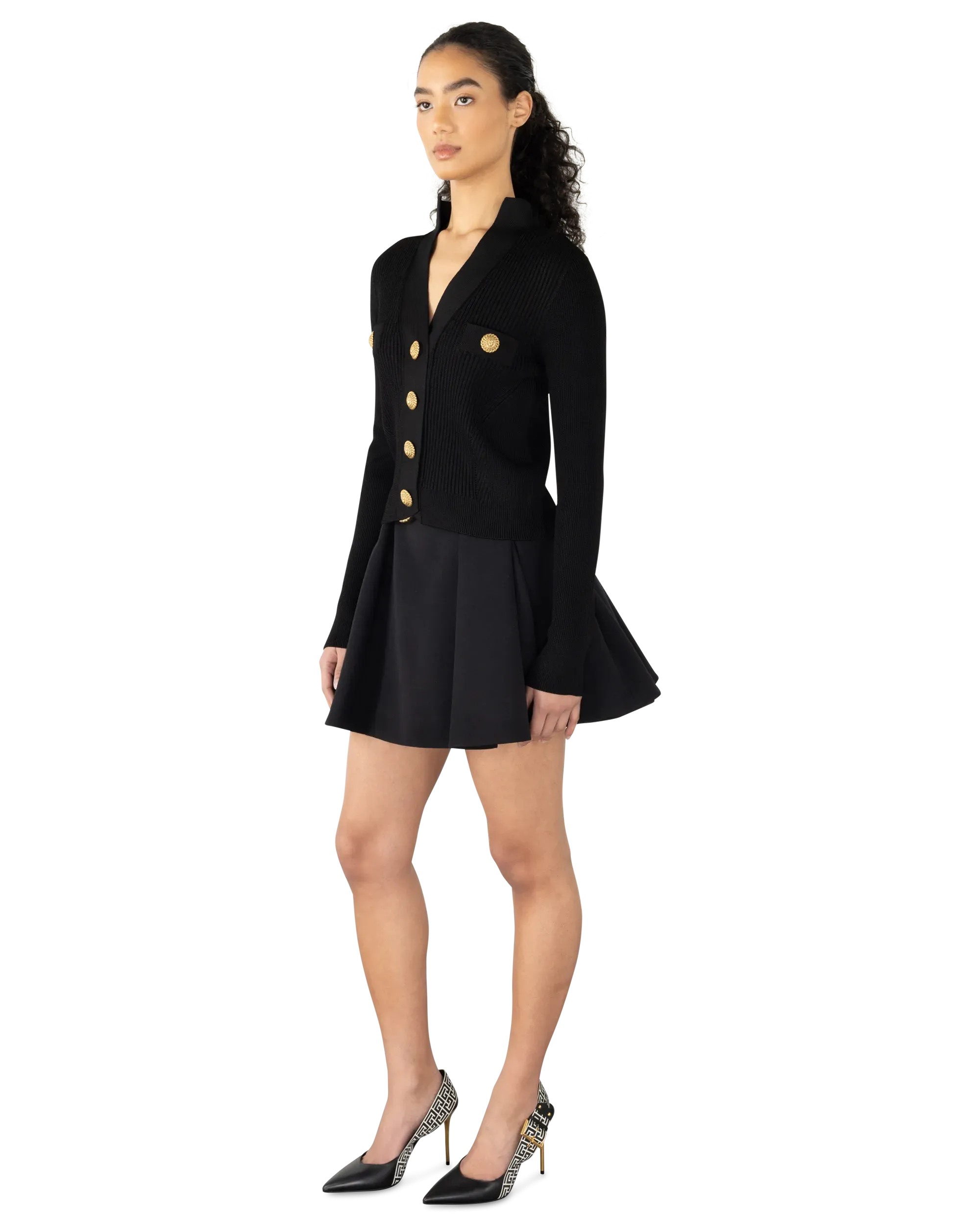 Buttoned Knitted Cardigan
