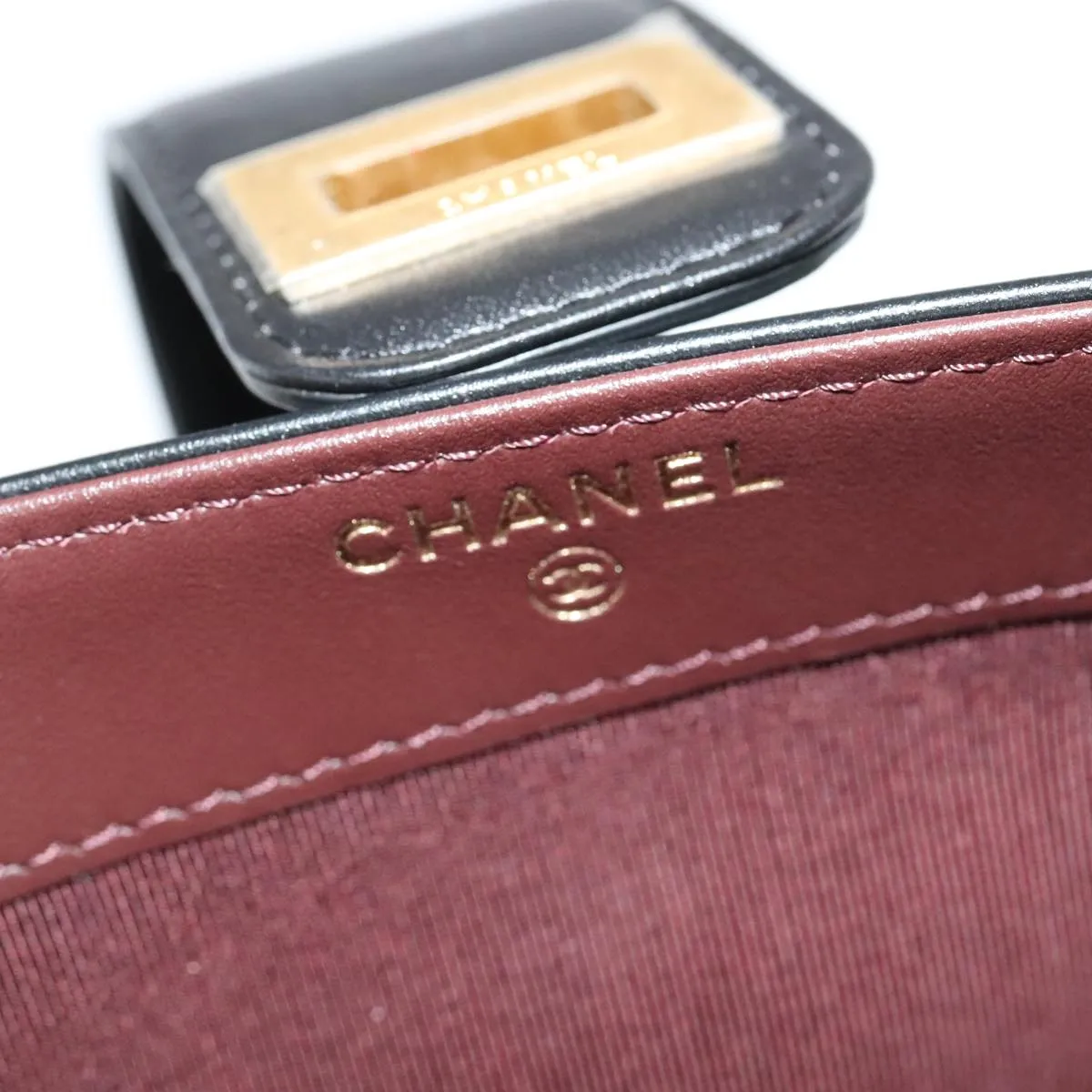 Chanel 2.55 Black Leather Accessories