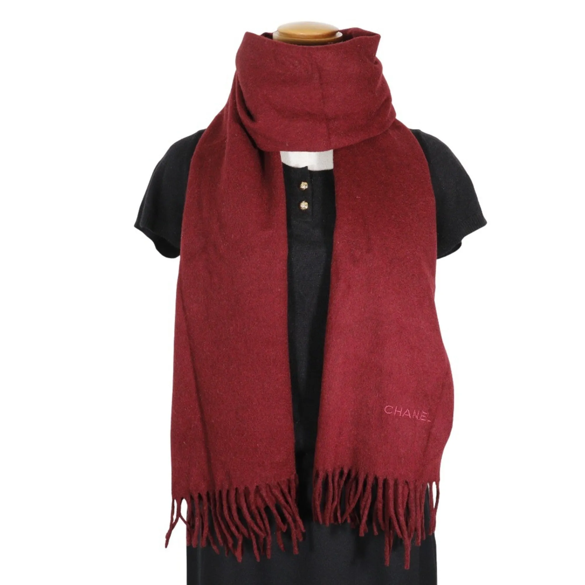 Chanel - Burgundy Cashmere Accessories