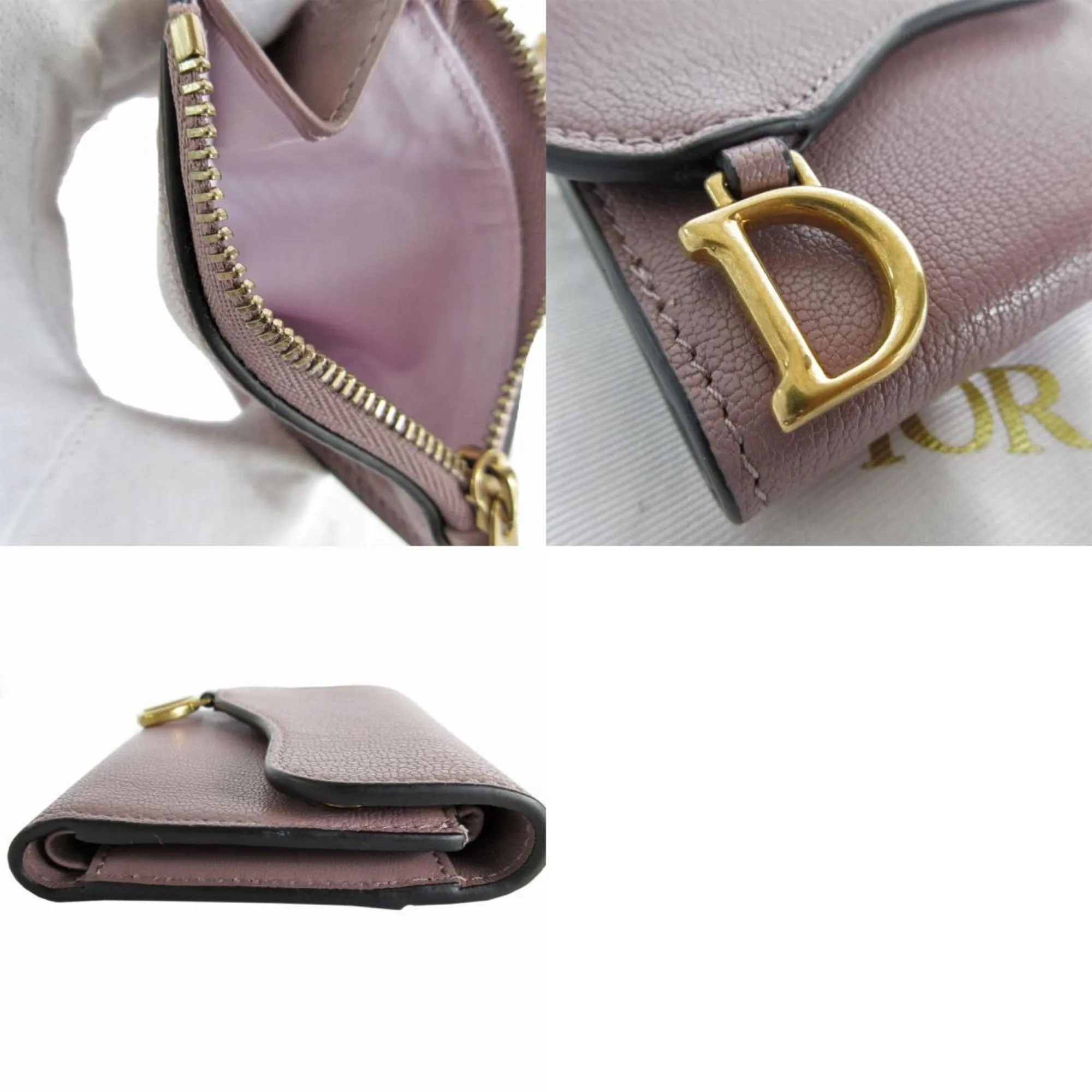 Dior Saddle Purple Leather Accessories