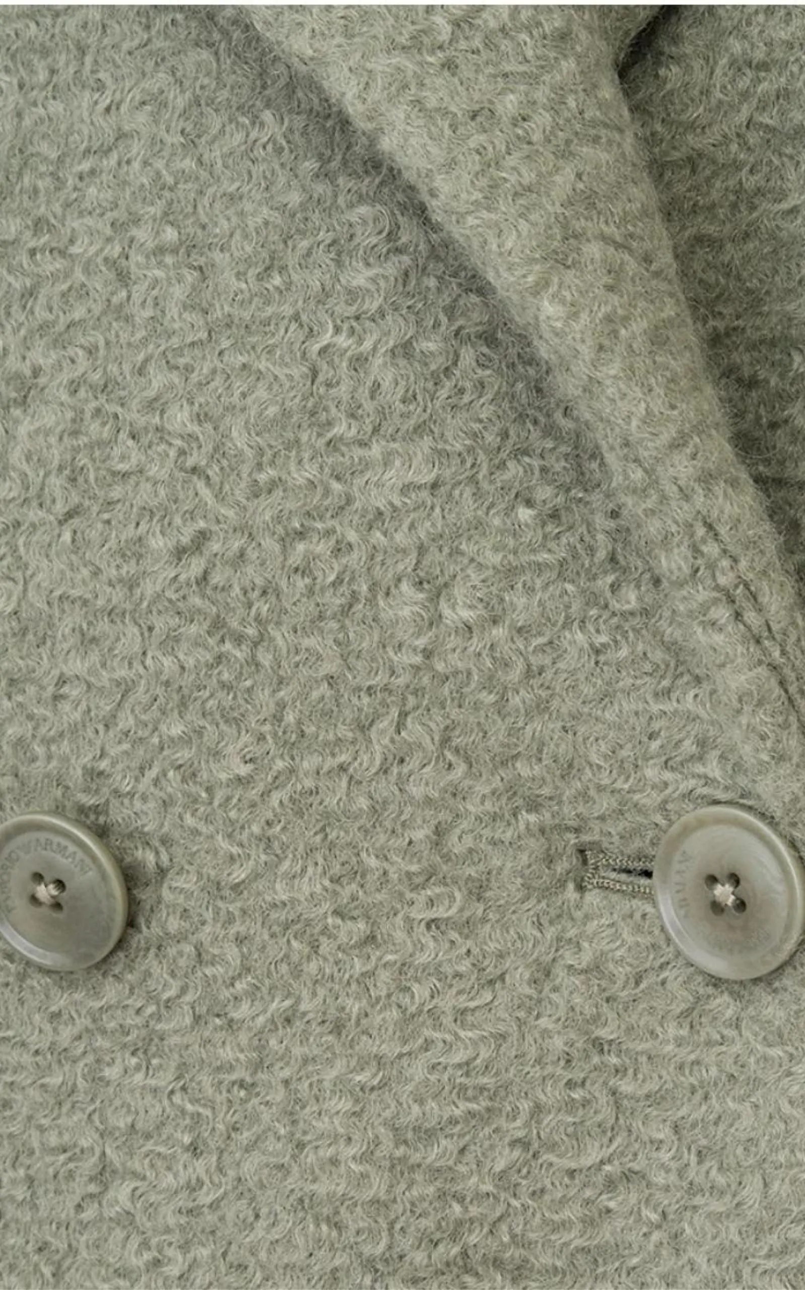 Double-breasted Celadon Green Coat