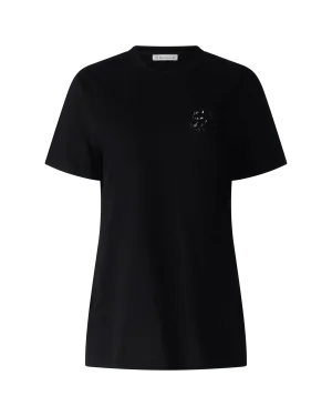 Embellished Black Logo T-shirt