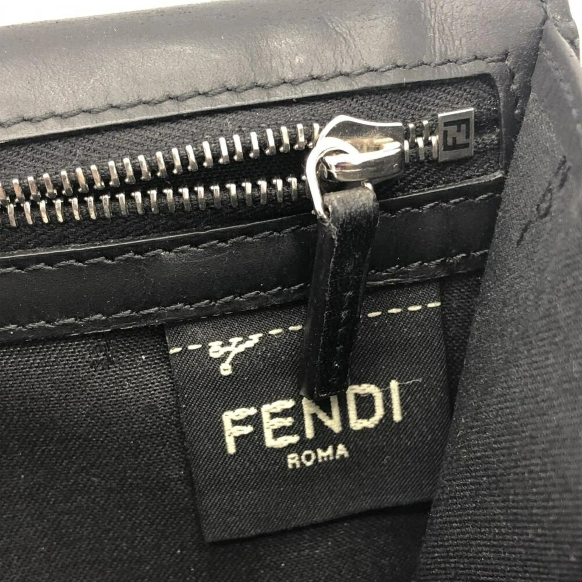 Fendi Continental Black Leather Accessories
