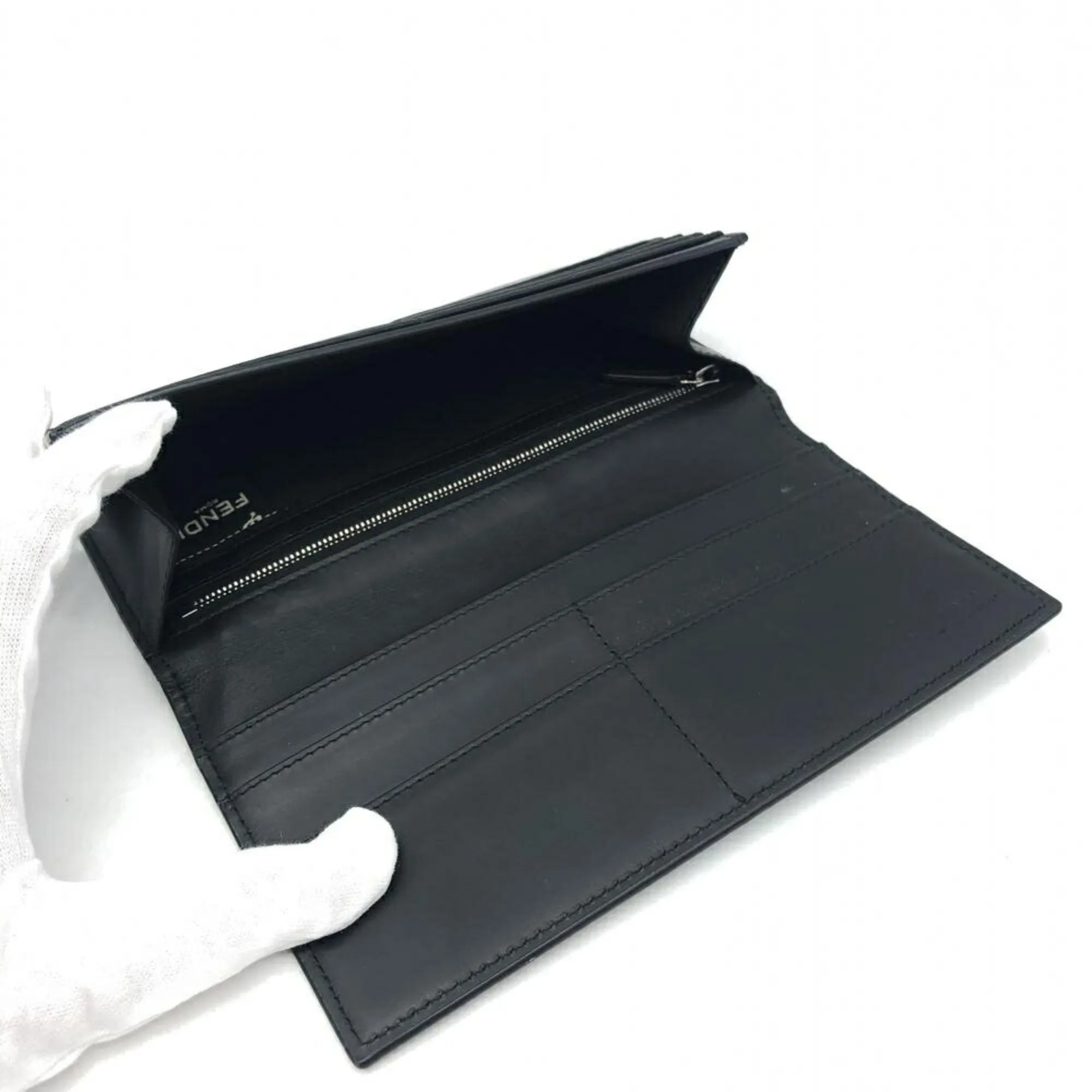 Fendi Continental Black Leather Accessories