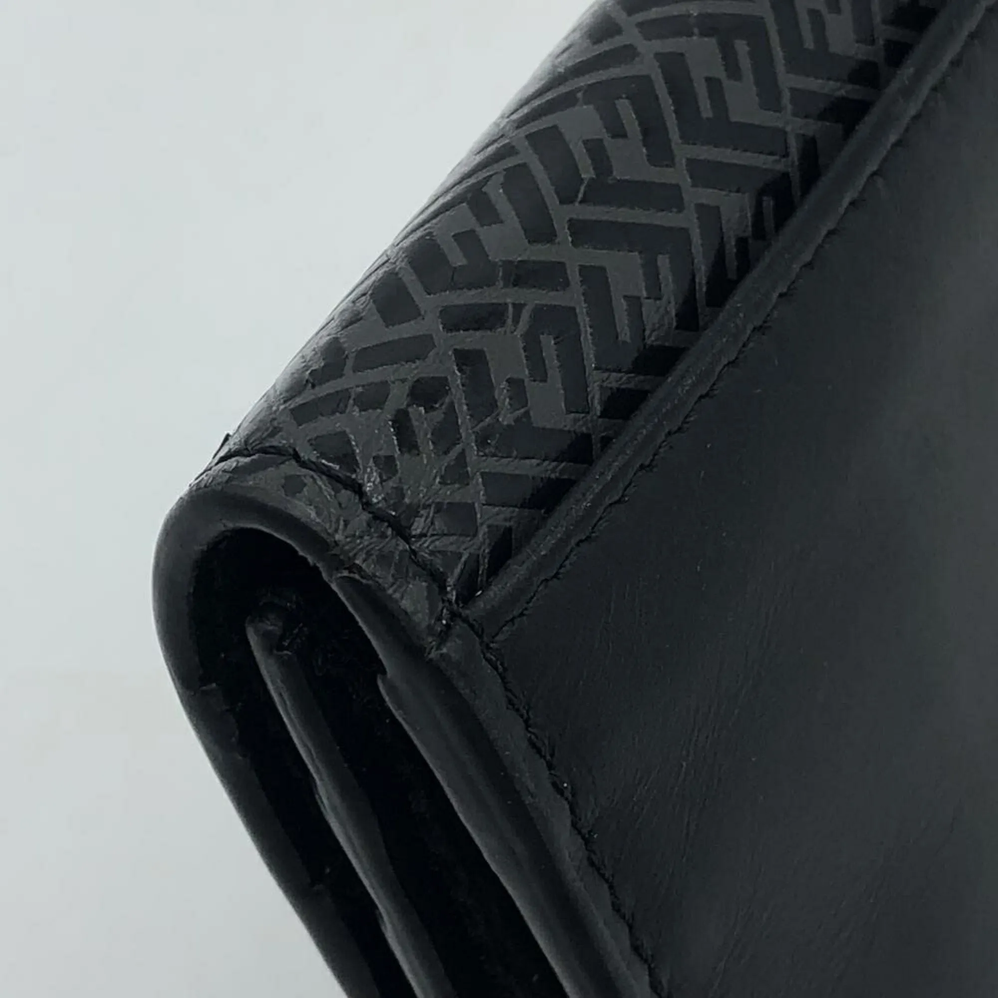 Fendi Continental Black Leather Accessories