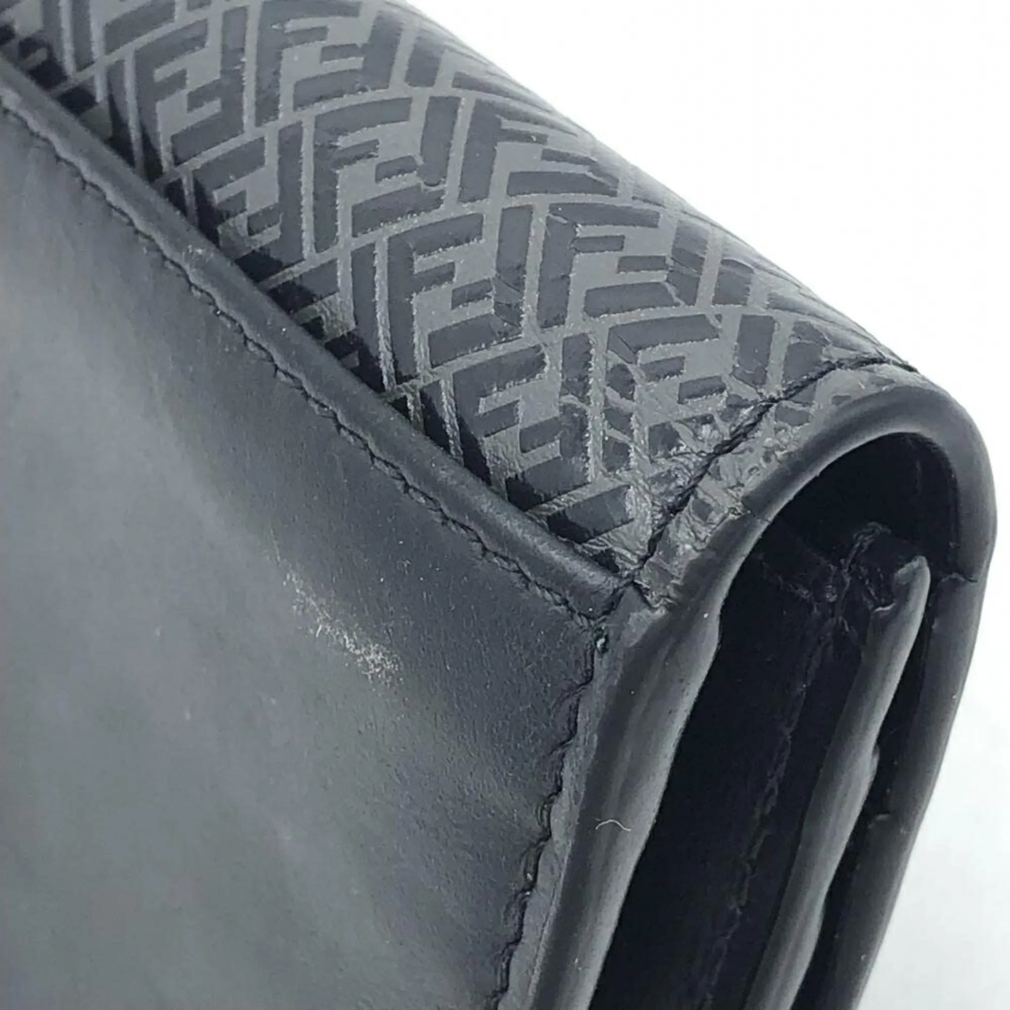 Fendi Continental Black Leather Accessories