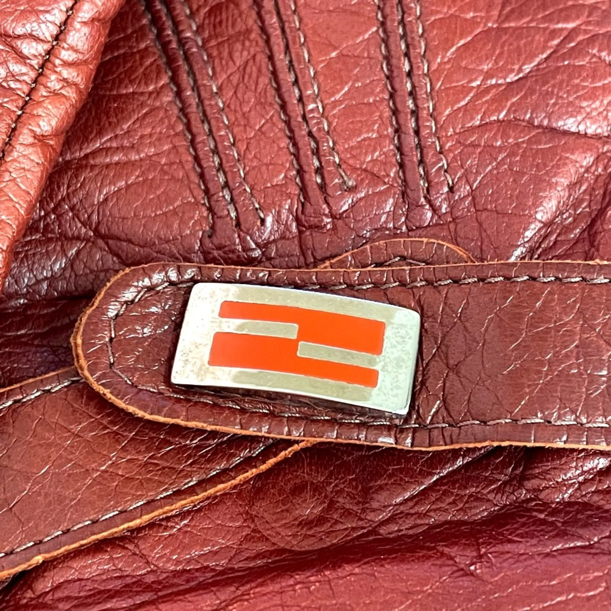 Fendi FF Red Leather Accessories