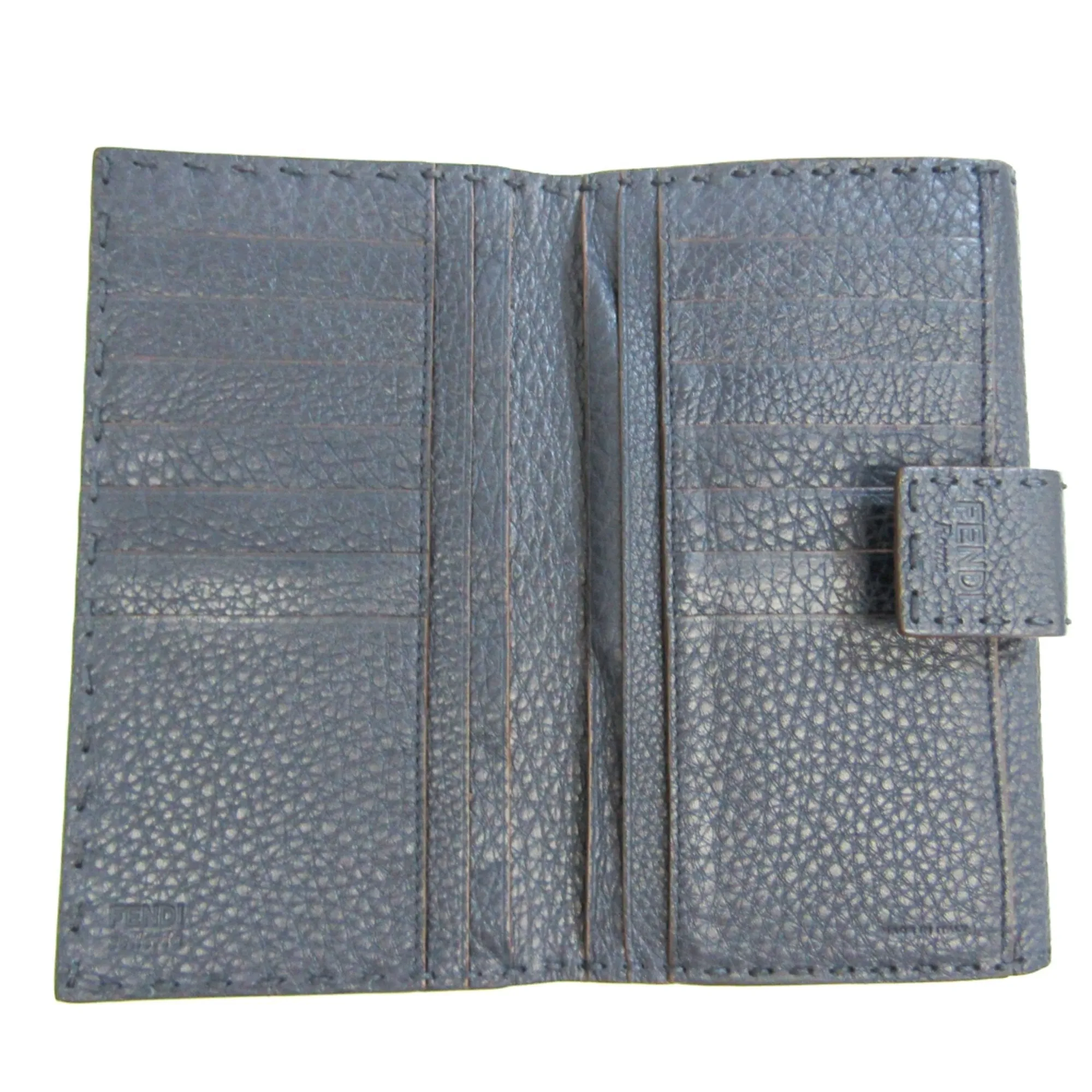 Fendi Selleria Navy Leather Accessories