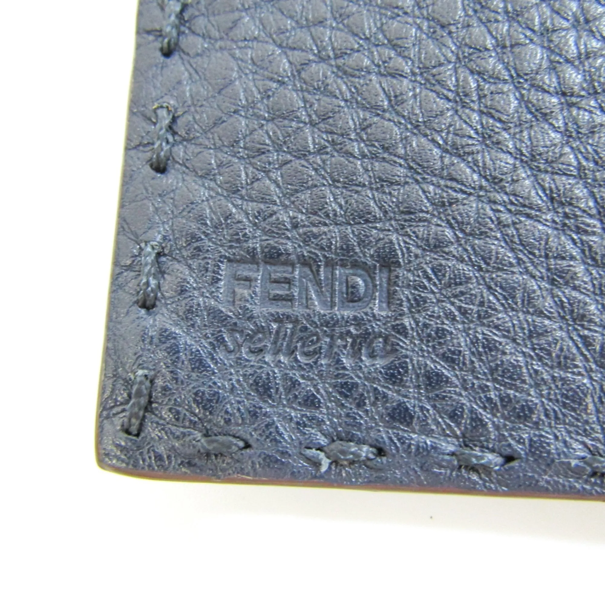 Fendi Selleria Navy Leather Accessories
