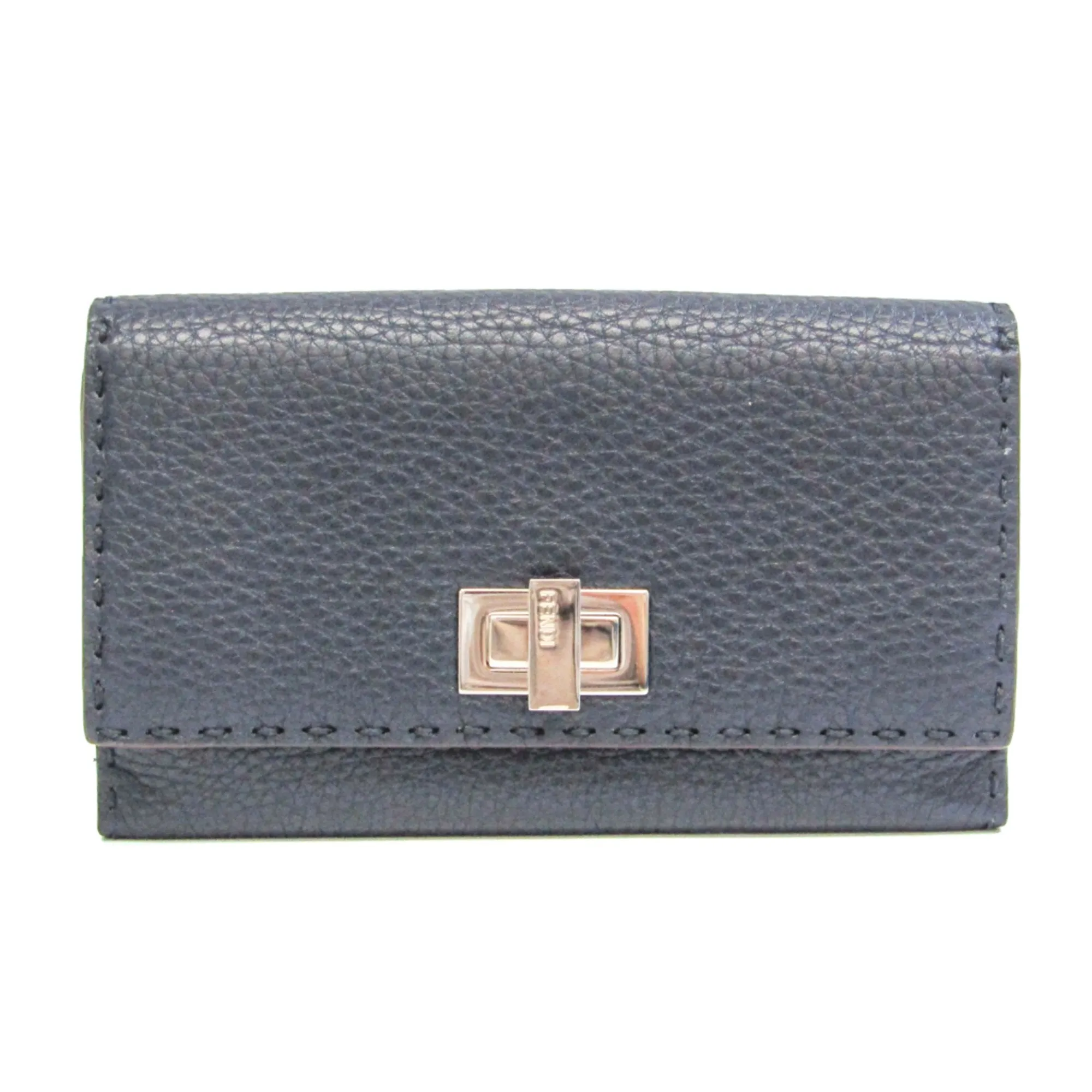 Fendi Selleria Navy Leather Accessories