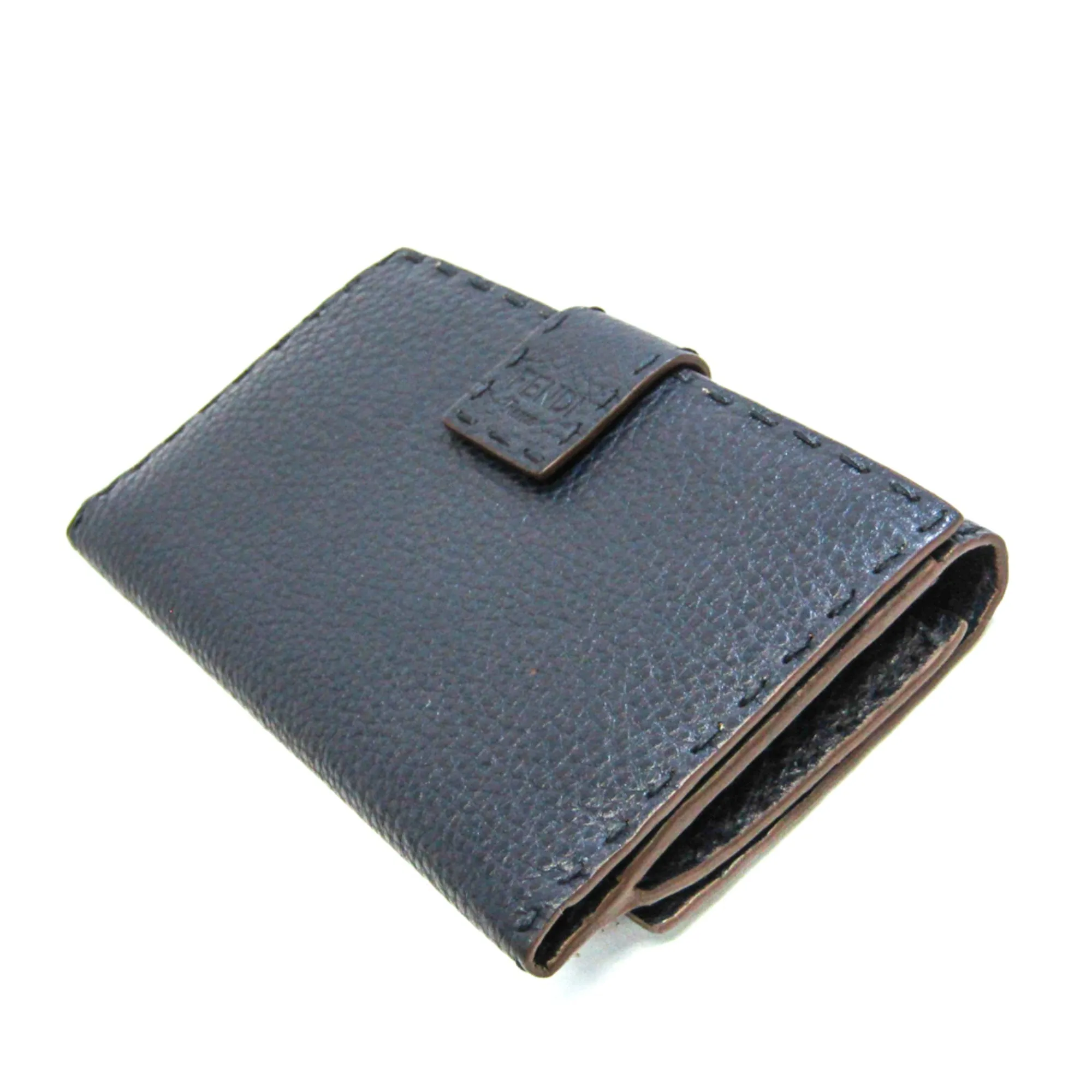Fendi Selleria Navy Leather Accessories