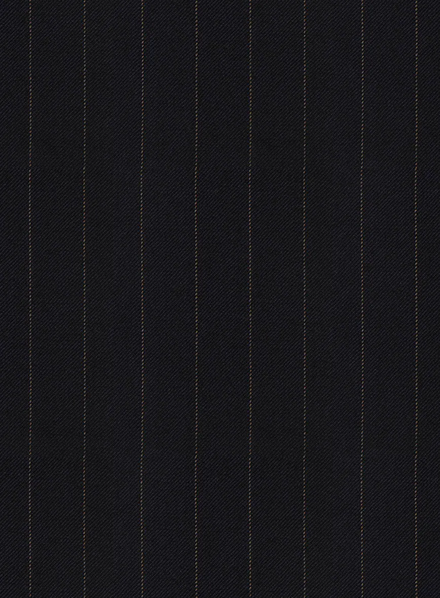 Hardy Minnis Deep Blue Chalkstripe Wool Pant