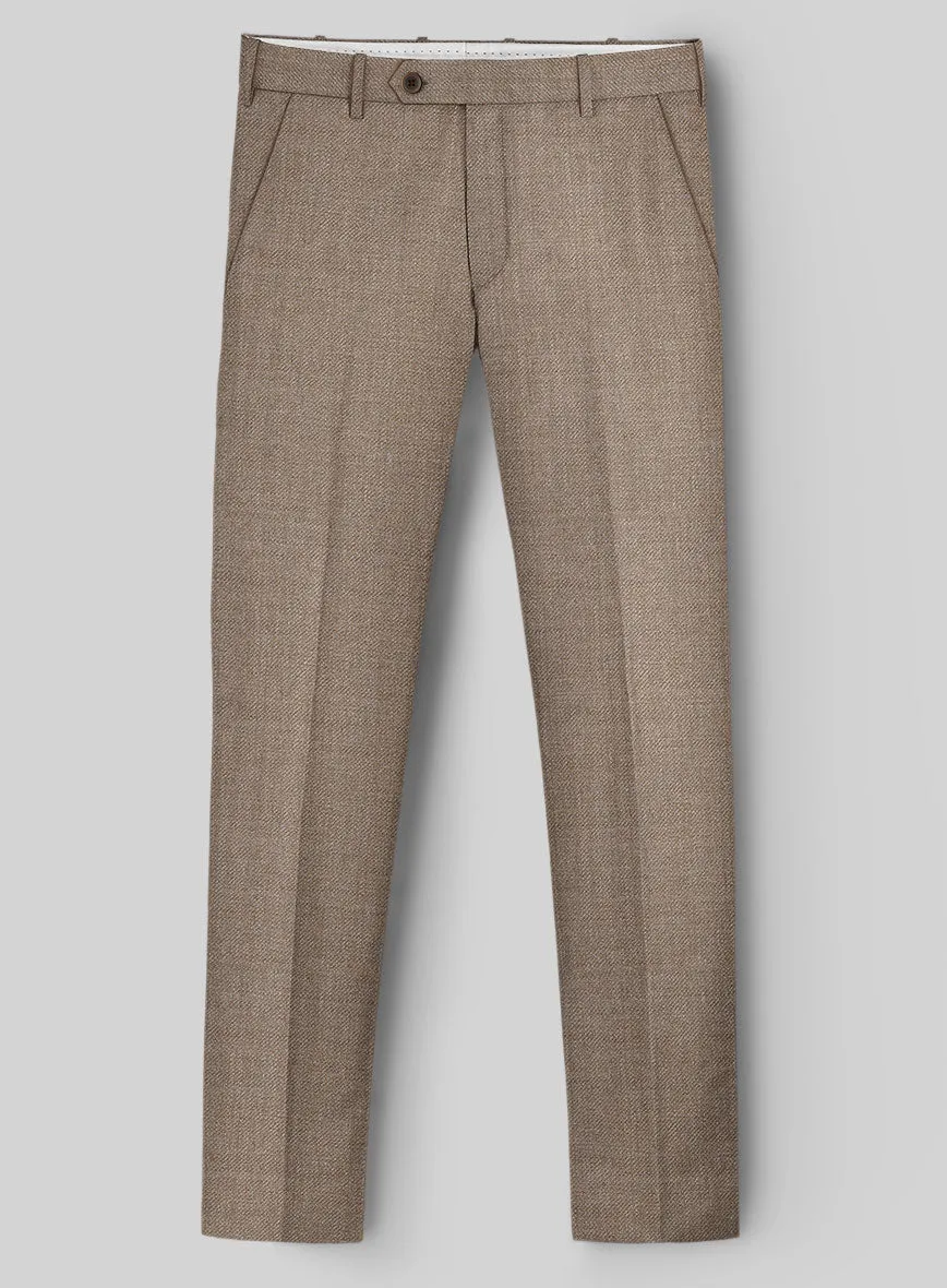 Hardy Minnis Light Brown Twill Wool Pants