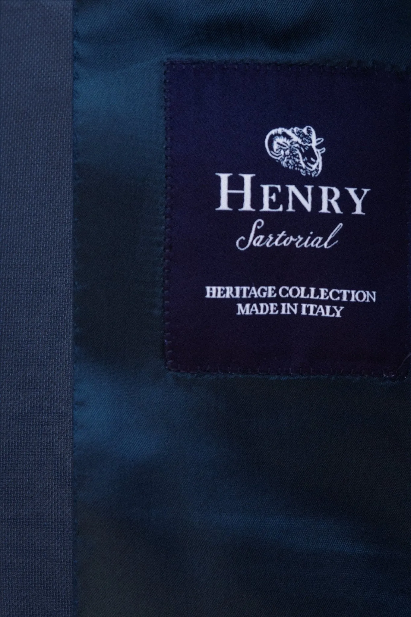 HENRY SARTORIAL HERITAGE Zegna Loop Plain Wool Suit DARK NAVY REG