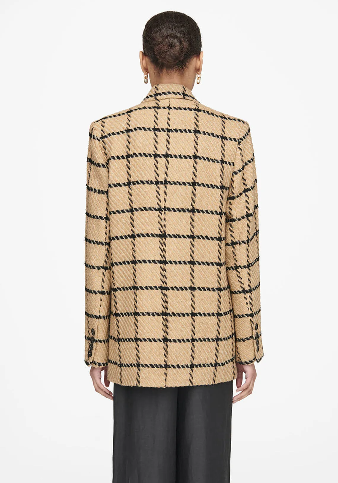 KAIA BLAZER CAMEL CHECK