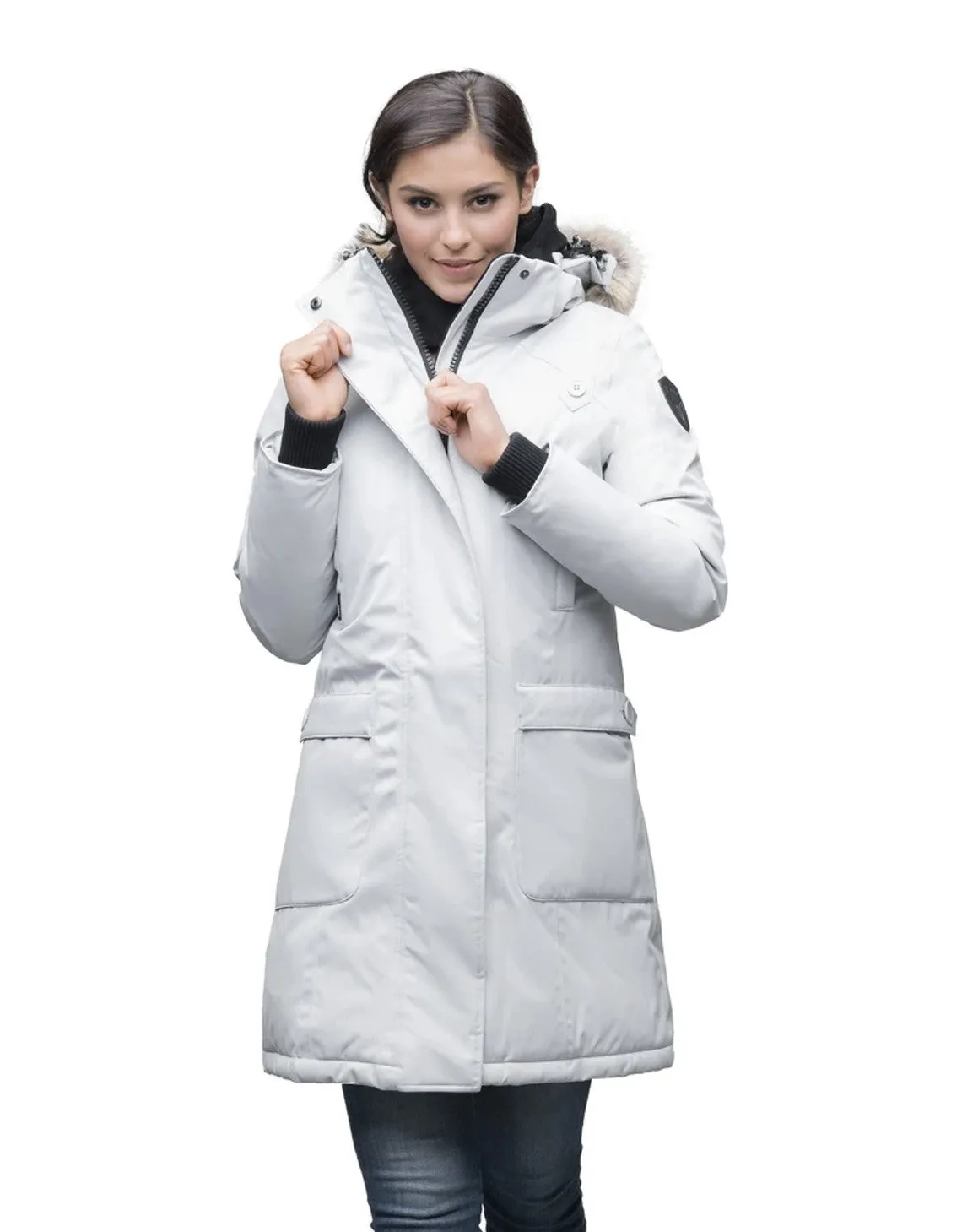 MERIDETH LADIES PARKA LIGHT GREY