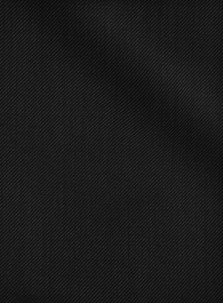 Napolean Cavalry Twill Black Wool Tuxedo Suit