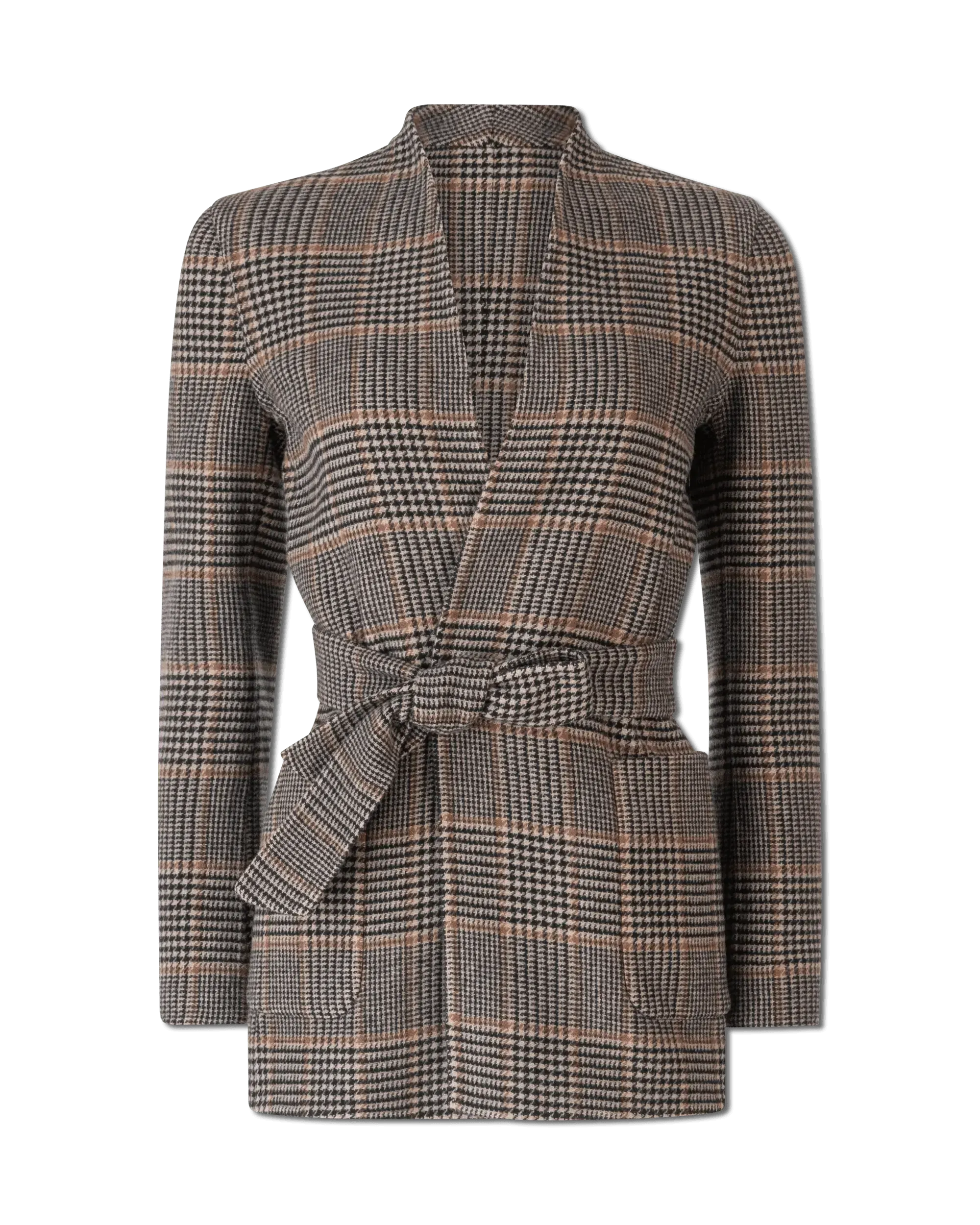Nuraghe Collarless Belted Jacket