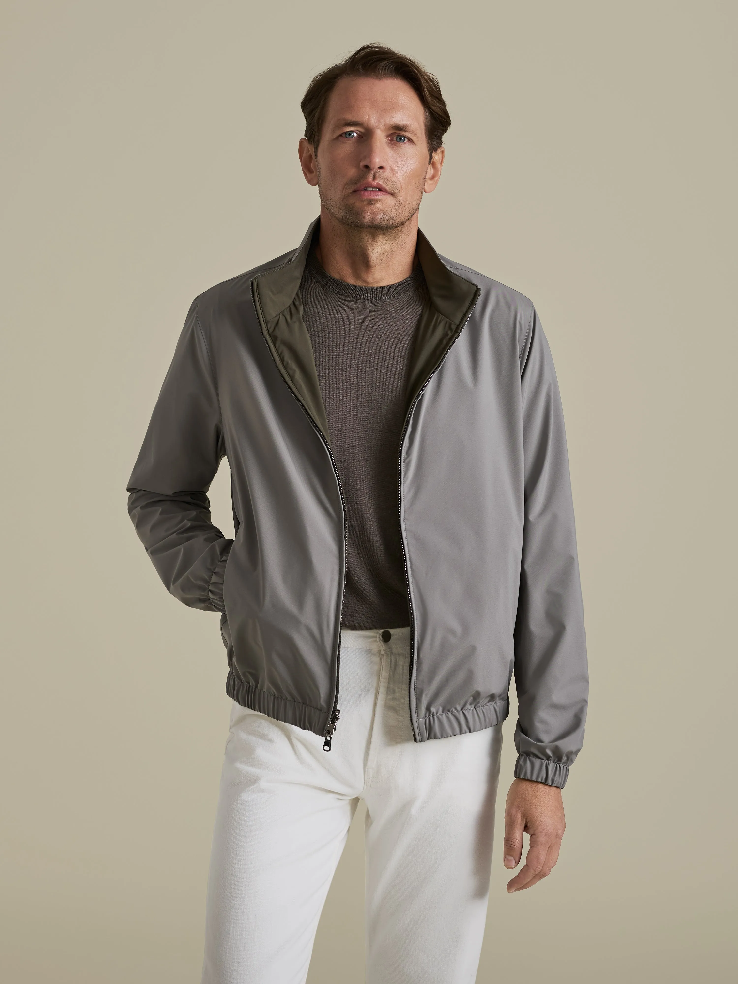 Nylon Reversible Bomber Jacket
