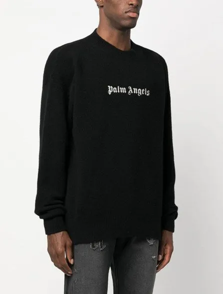 Palm Angels Black Classic Logo Sweater