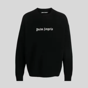 Palm Angels Black Classic Logo Sweater