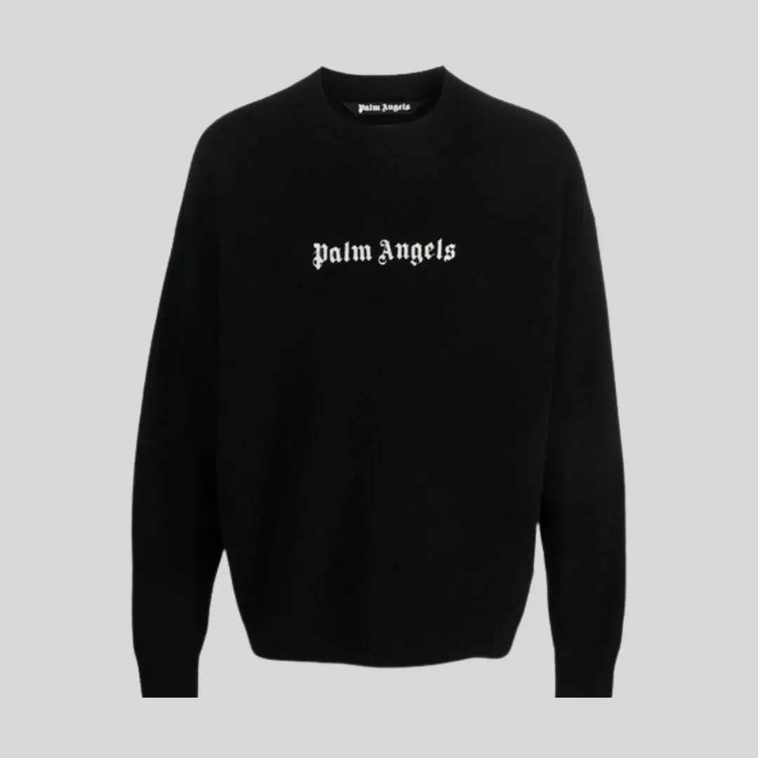 Palm Angels Black Classic Logo Sweater