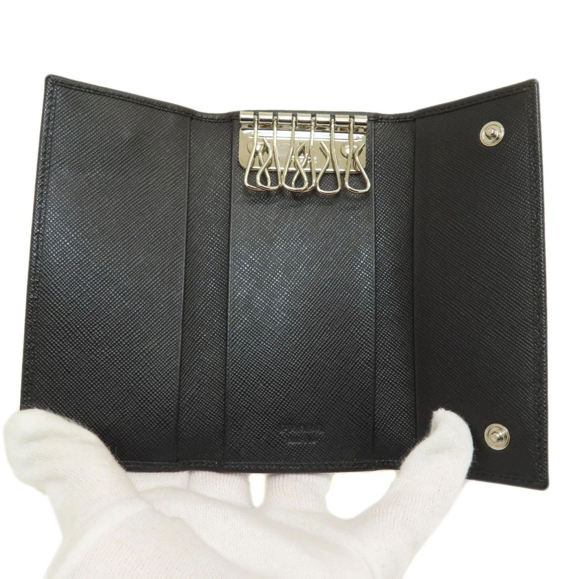 Prada Saffiano Black Leather Accessories