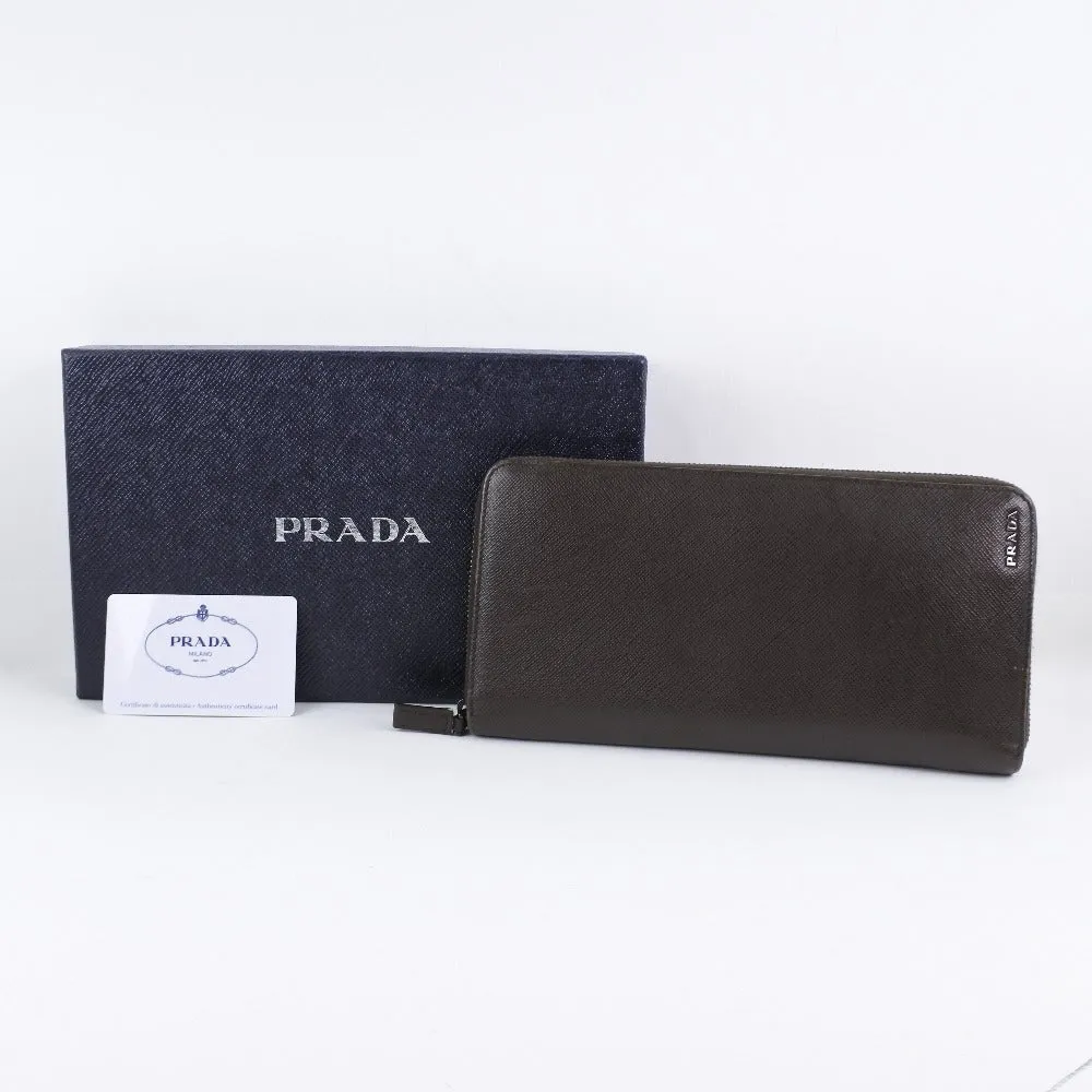 Prada Saffiano Black Leather Accessories