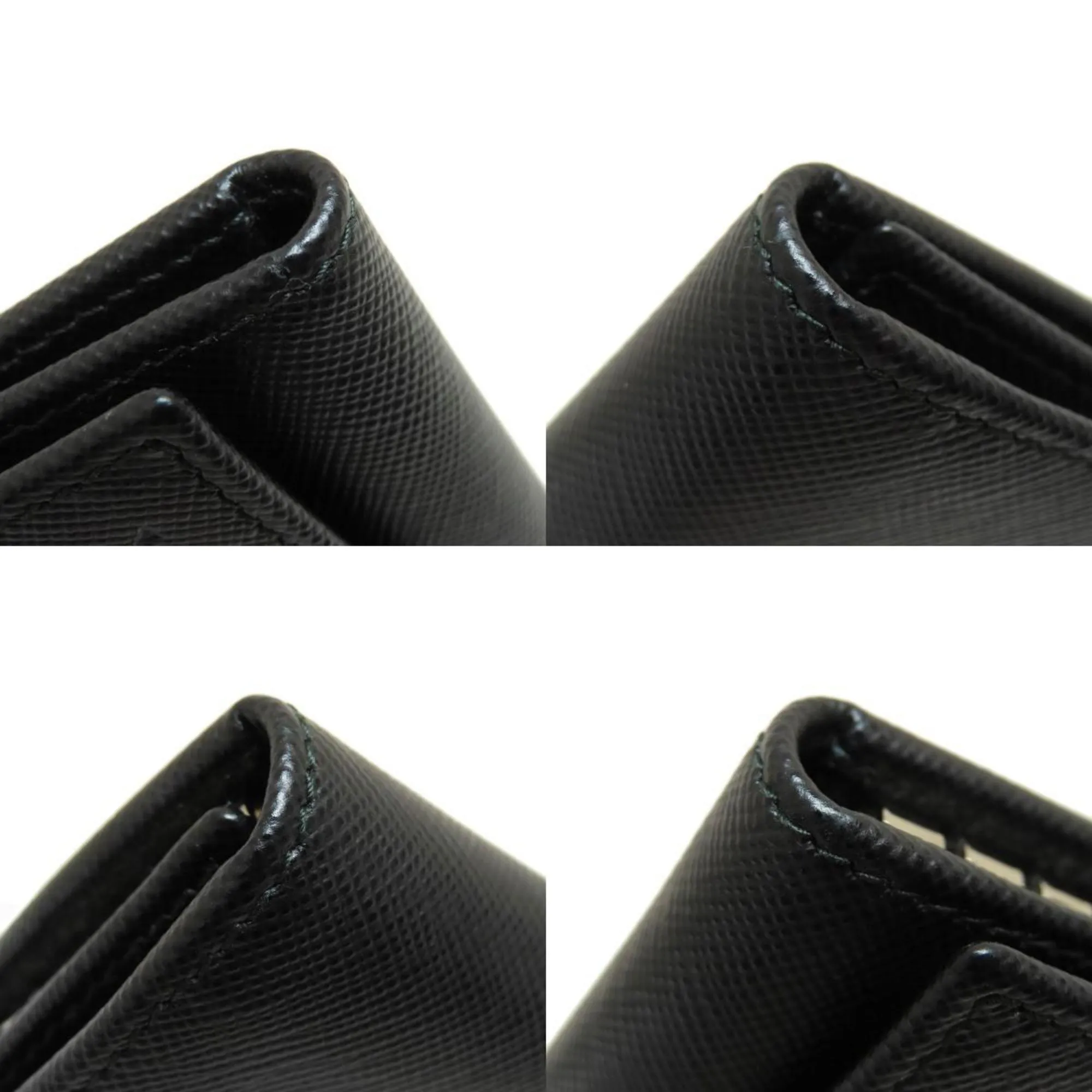 Prada Saffiano Black Leather Accessories