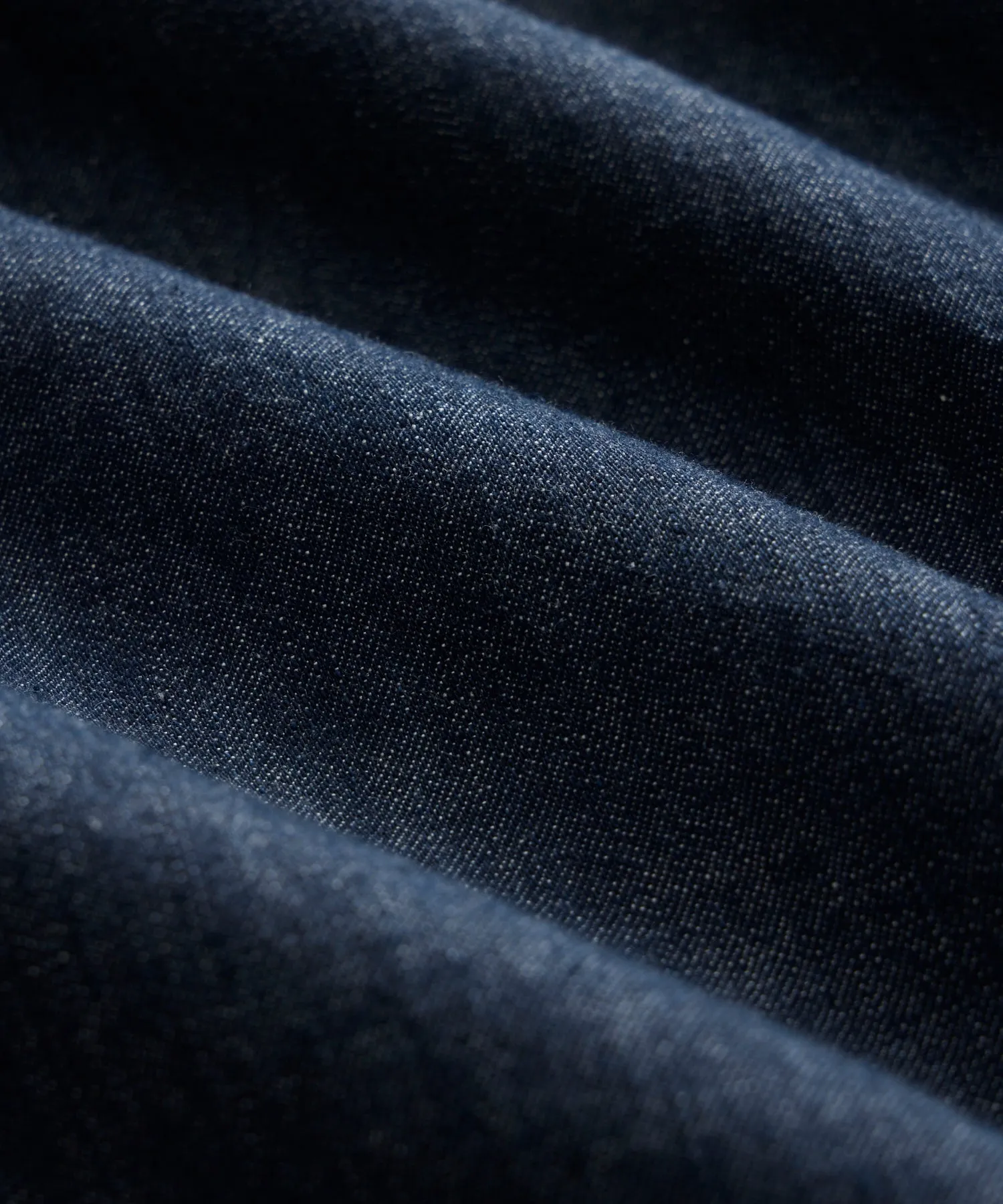 Relaxed Denim Camp Collar Shirt