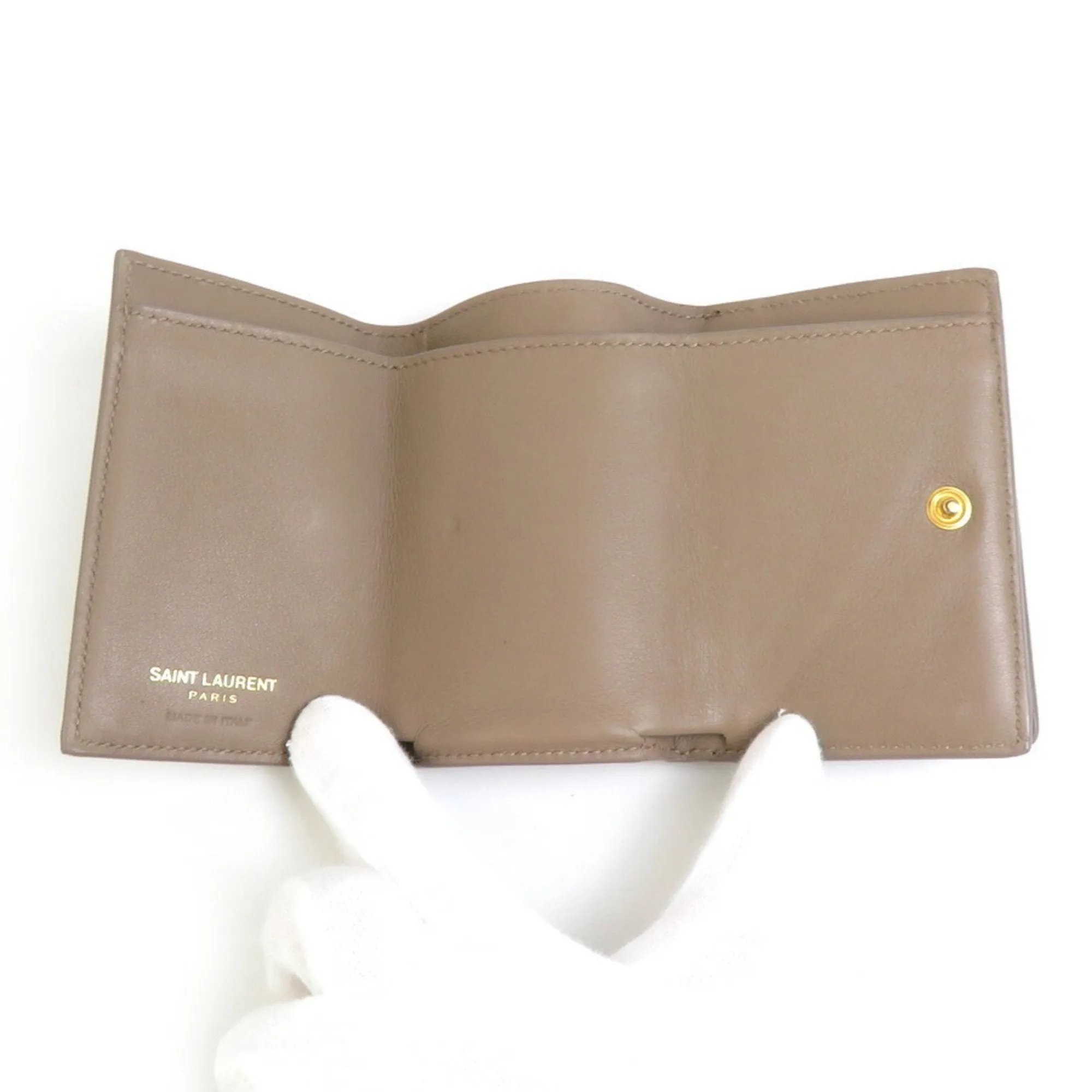 Saint Laurent Brown Leather Accessories