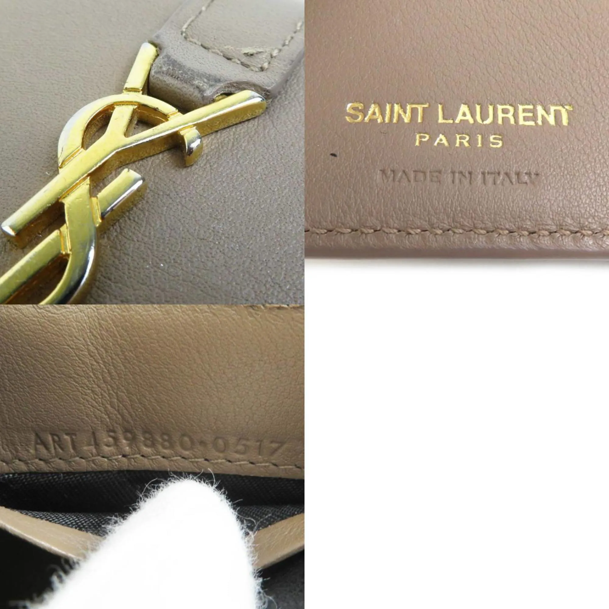 Saint Laurent Brown Leather Accessories