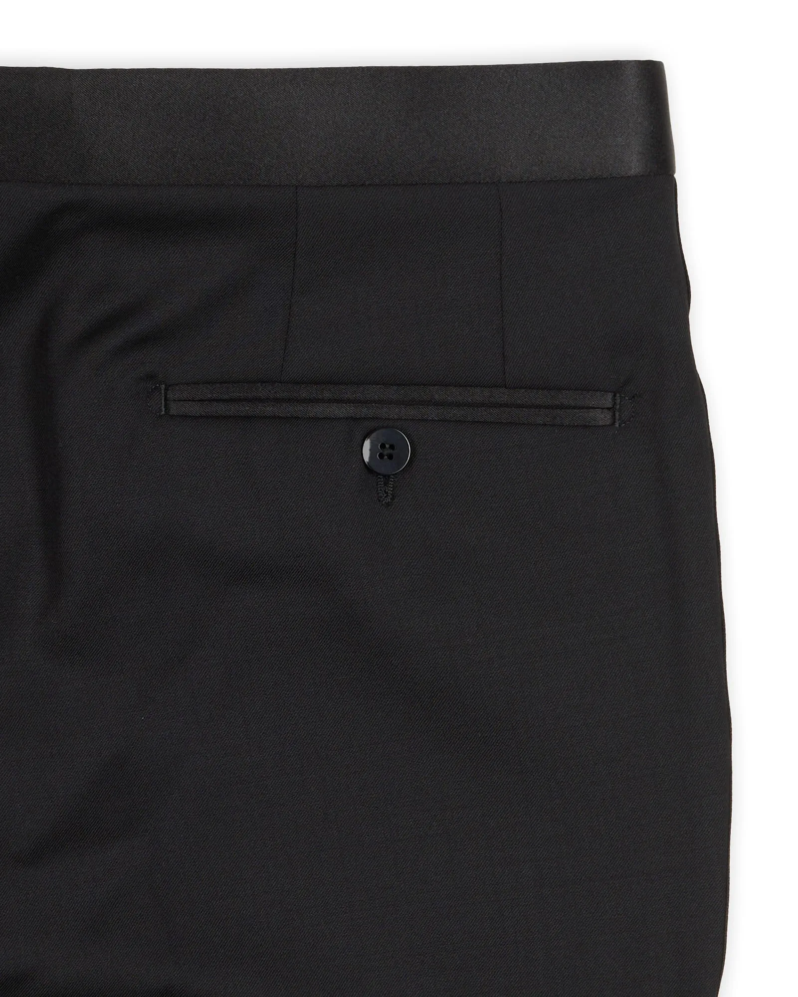 SARTORIA PARTENOPEA Black Wool Tuxedo Dress Pants EU 48 NEW US 32