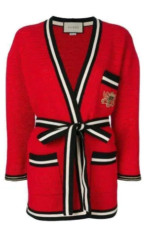 Striped Hem Cardigan Coat